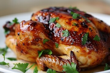 Sizzling Summer Chicken Grilled with Flavor and Seasoned with Love Generative AI