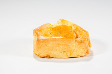 Egg cheese bread white background illustration