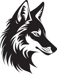 wolf head icon illustration