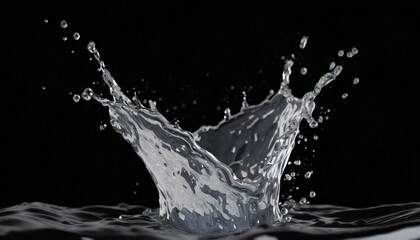 water splash on black