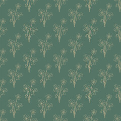 Seamless pattern with Redwood sorrel