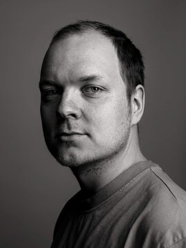 Average caucasian finnish white man portrait