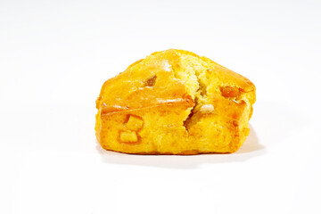 Egg cheese bread white background illustration