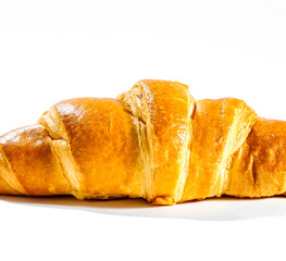 Croissant on white background
