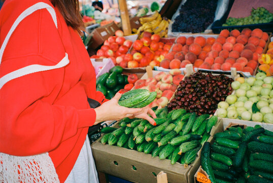 Eco-friendly shopping at the market
