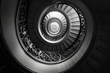 Fototapeta premium Spiral staircase in a building
