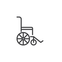 Fototapeta na wymiar Wheelchair line icon