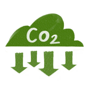 Concept of reducing carbon dioxide emissions by using clean energy and mitigating climate change with flat icon vector illustration. Green environment infographic design for web banner.