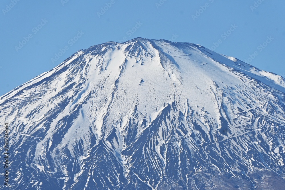 Poster Various scenes of Mt. Fuji. Japan's famous mountain, Mt. Fuji, is a wonderful mountain that shows various expressions depending on the time of day and season.