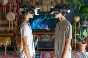 VR in cultural heritage preservation Mixed Virtual Reality Goggles for Content. Augmented reality Glasses Library Tours. 3D Future Technology Compatibility Headset Gadget and Dream Wearable Equipment