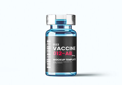 Small Vaccine Bottle Mockup