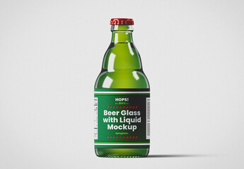 Small Green Beer Glass Mockup