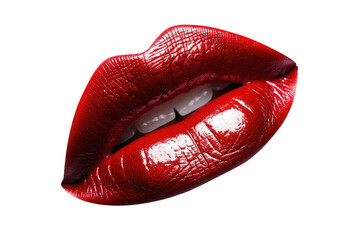 The Red Lipstick Isolated On Transparent Background