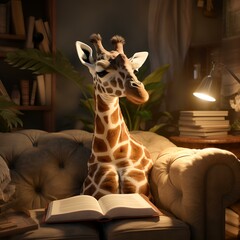 giraffe in the woods