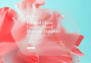 Hexagon Frosted Glass Screen Mockup