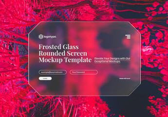 Frosted Glass Screen Mockup