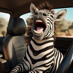 zebra in the zoo