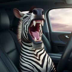 portrait of a person in a car