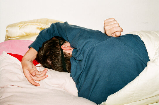 sleepy young man