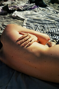sunbathing