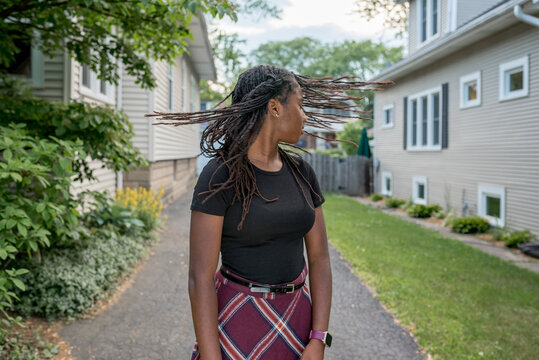 Teenage girl with locks