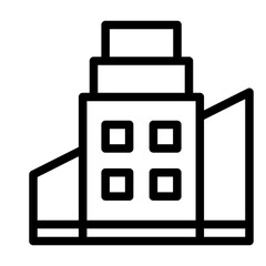 Apartment construction outline icons