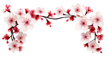 Beautiful sakura flowers isolated on white