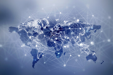 2d illustration world map abstract background