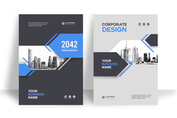 Corporate Book Cover Design Template in A4. Can be adapt to Brochure, Annual Report, Magazine,Poster, Business Presentation, Portfolio, Flyer, Banner, Website.