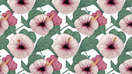 Flat Design Flowers Pattern Background: A Floral Delight for Your Visuals!
