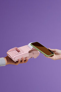 Contactless payment with mobile phone using wireless payment terminal