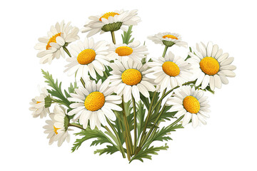 chamomile flower isolated on PNG Background. Generative Ai.