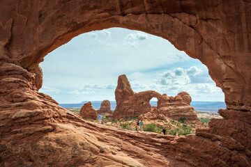 Turret Arch at Arches National Park, in eastern Utah