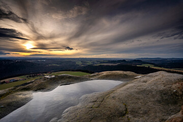 Sonnenuntergang auf dem Lilienstein in der Sächsischen Schweiz 5