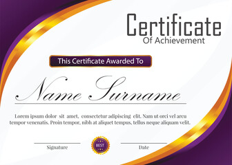 certificate new professional design 
