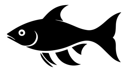 black fish shape vector