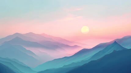 Gentle 4K HD background with a minimalist touch, using soft gradients and simple shapes to provide...