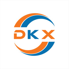 DKX letter design. DKX letter technology logo design on white background. DKX Monogram logo design for entrepreneur and business