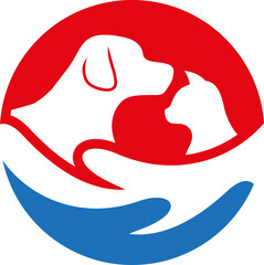 animal care vector template logo design