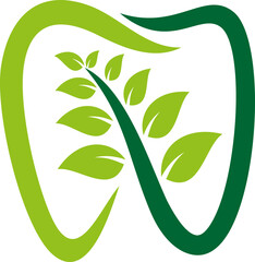 eco dental vector template logo design