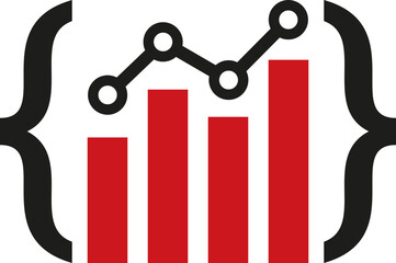 statistic code vector template logo design