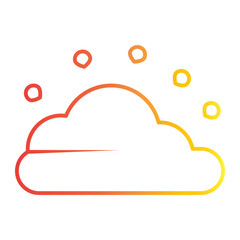 Weather icon on line gradient style