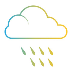 Weather icon on line gradient style