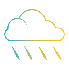 Weather icon on line gradient style