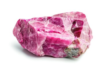 Natural Rhodonite Isolated on Transparent Background