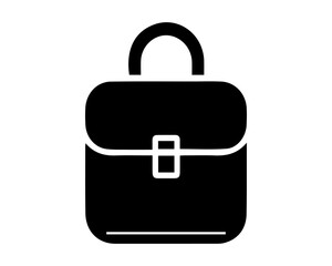 Ransel bag icon. school and Study bag on White background