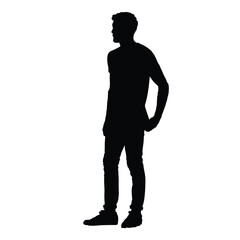 Silhouette of walking person