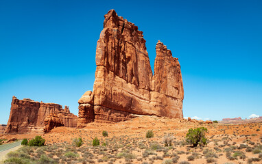Park Avenue and Courthouse Towers at Arches National Park, Utah