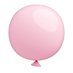 Pink balloon party 3D illustration element