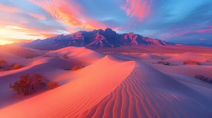 Poster sand twirling pattern on desert sand dunes © charunwit